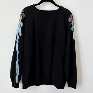 Cynthia Rowley Floral Sleeve Women's Sweater